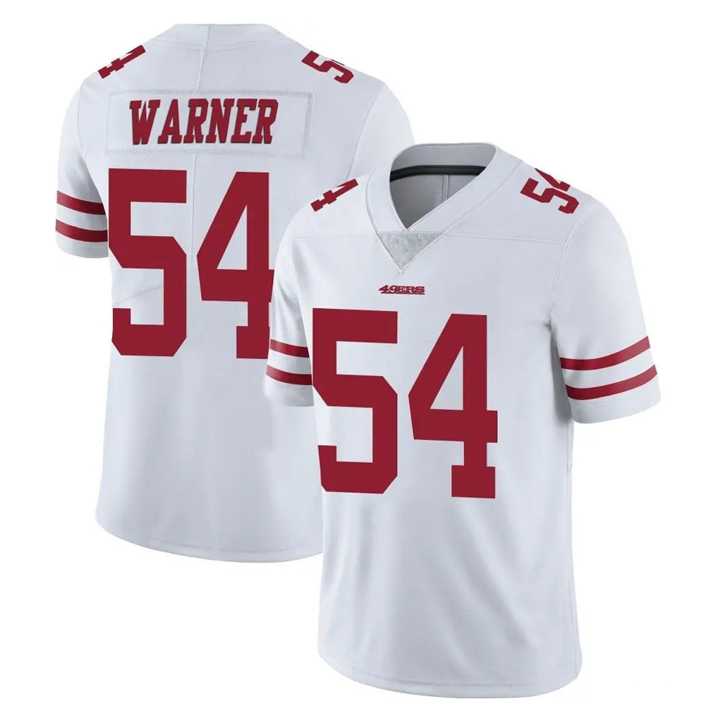 SF.49ers #54 Fred Warner Player White Limited Vapor Untouchable Home Game PETTCS Stitched Jerseys