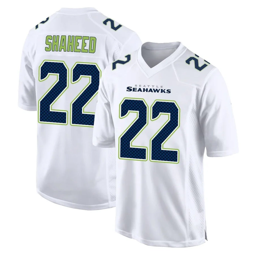 S.Seahawks #22 Rashid Shaheed Player White Tundra Fashion Home Game PETTCS Stitched Jerseys