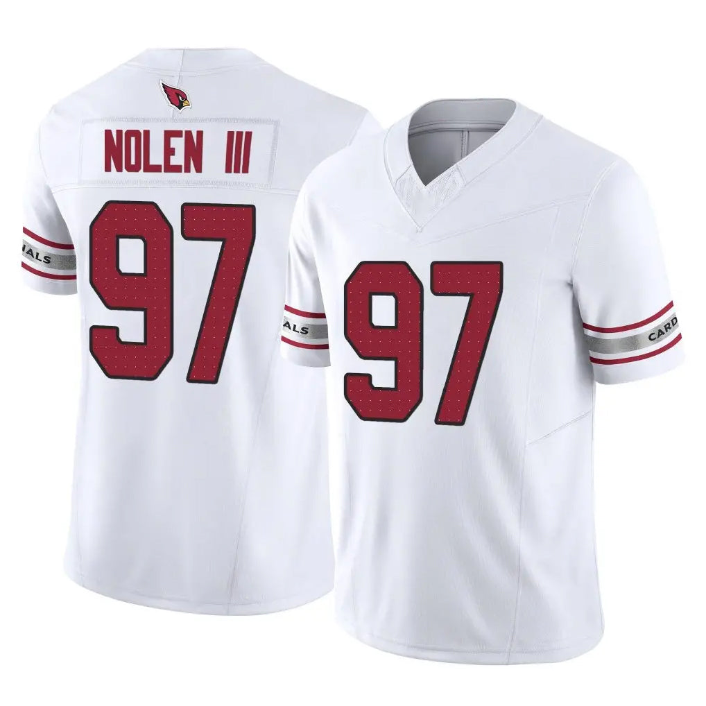 A.Cardinals #97 Walter Nolen III Player White Vapor F.U.S.E. Limited Home Game PETTCS Stitched Jerseys