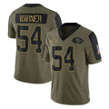 SF.49ers #54 Fred Warner Player Olive Salute To Service Limited Game PETTCS Stitched Jerseys