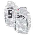 S.Seahawks #5 Jason Myers Player Arctic Camo Limited Salute to Service Pullover Hoodies Game PETTCS Stitched Jerseys