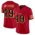 SF.49ers #49 The Faithful Player Red Rivalries Vapor Limited Home Game PETTCS Stitched Jerseys