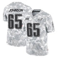 P.Eagles #65 Lane Johnson Player Arctic Camo Salute to Service Limited Game PETTCS Stitched Jerseys
