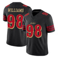SF.49ers #98 Mykel Williams Player Black Limited Rivalries Collection Home Game PETTCS Stitched Jerseys