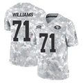 SF.49ers #71 Trent Williams Player Arctic Camo Limited Salute To Service Home Game PETTCS Stitched Jerseys