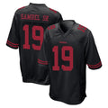 SF.49ers #19 Deebo Samuel Sr. Player Black Alternate Home Game PETTCS Stitched Jerseys