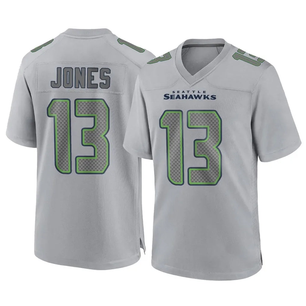 S.Seahawks #13 Ernest Jones IV Player Gray Atmosphere Fashion Home Game PETTCS Stitched Jerseys