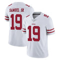 SF.49ers #19 Deebo Samuel Sr. Player White Limited Vapor Untouchable Home Game PETTCS Stitched Jerseys