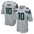 S.Seahawks #10 Cooper Kupp Player Gray Home Game PETTCS Stitched Jerseys