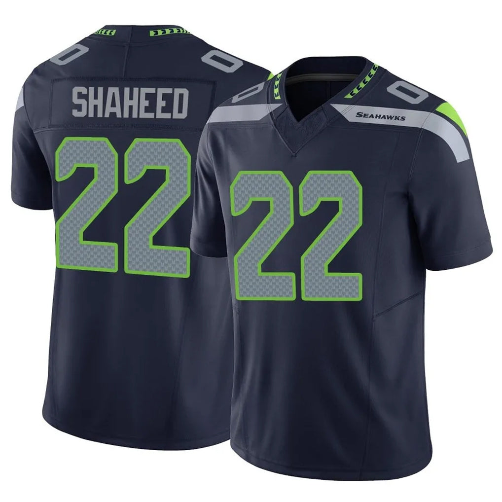 S.Seahawks #22 Rashid Shaheed Player Navy Limited Vapor F.U.S.E. Home Game PETTCS Stitched Jerseys