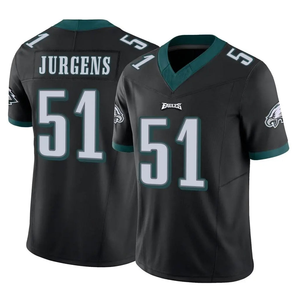 P.Eagles #51 Cam Jurgens Player Black Limited Vapor F.U.S.E. Home Game PETTCS Stitched Jerseys