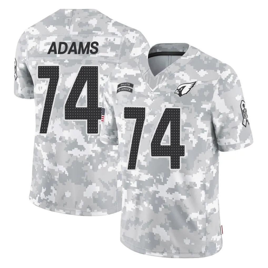 A.Cardinals #74 Isaiah Adams Player Camo Salute to Service Limited Home PETTCS Stitched Jerseys