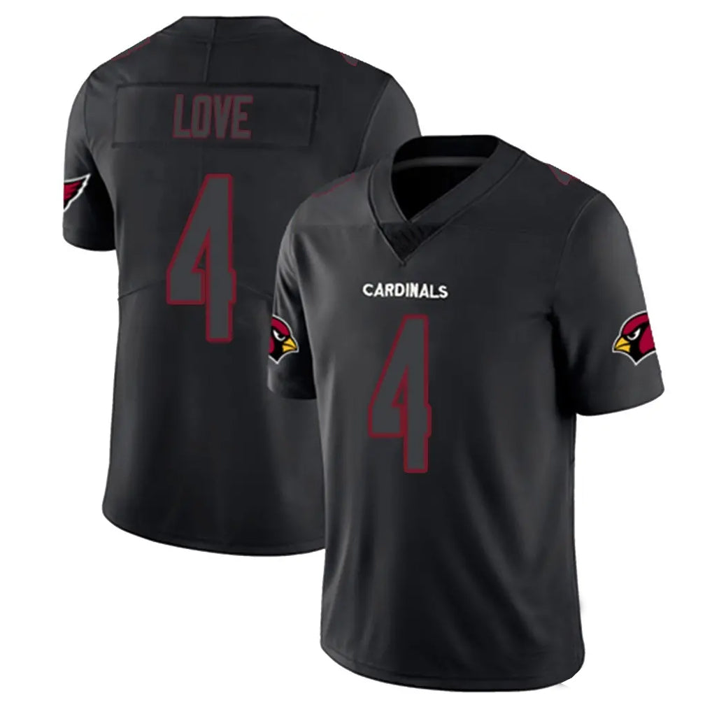 A.Cardinals #4 Jeremiyah Love Player Black Impact Limited Home Game PETTCS Stitched Jerseys