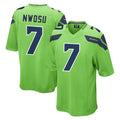 S.Seahawks #7 Uchenna Nwosu Player Green Home Game PETTCS Stitched Jerseys