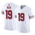 A.Cardinals #19 Carson Beck Player White Vapor F.U.S.E. Limited Home Game PETTCS Stitched Jerseys