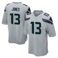 S.Seahawks #13 Ernest Jones IV Player Gray Home Game PETTCS Stitched Jerseys