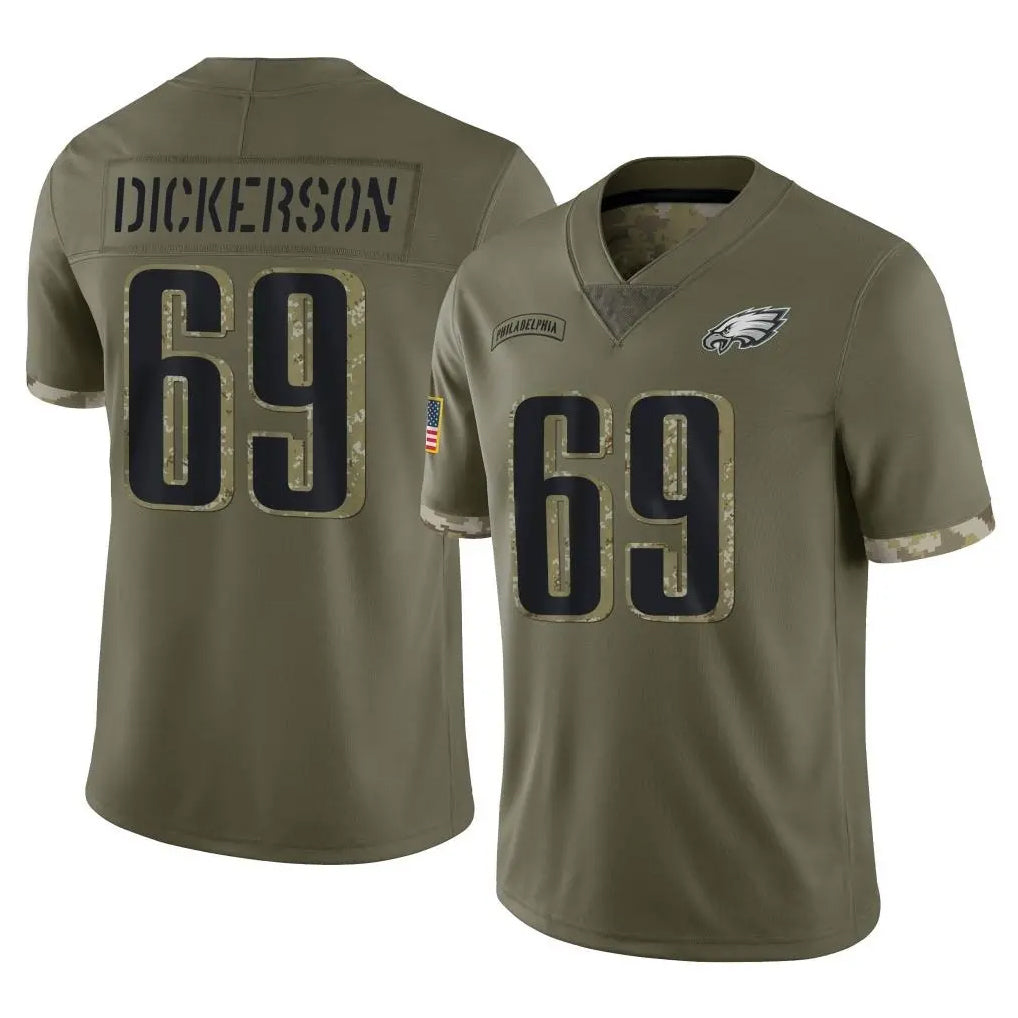 P.Eagles #69 Landon Dickerson Player Olive Salute To Service Limited PETTCS Stitched Jerseys