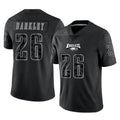 P.Eagles #26 Saquon Barkley Player Black Reflective Limited Home Game PETTCS Stitched Jerseys