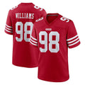 SF.49ers #98 Mykel Williams Player Red Game Home PETTCS Stitched Jerseys