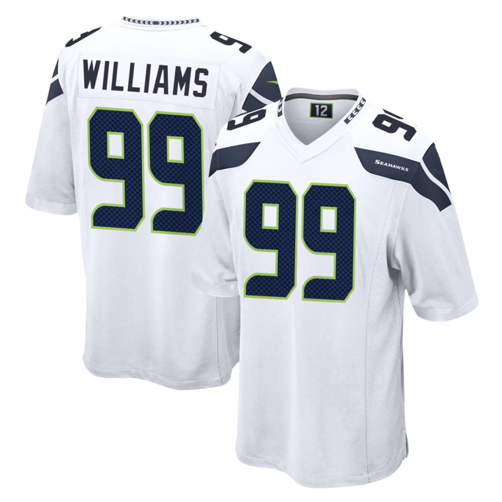 S.Seahawks #99 Leonard Williams Player White Home Game PETTCS Stitched Jerseys