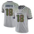 S.Seahawks #18 Elijah Arroyo Player Grey Limited 2025 Rivalries Collection Home Game PETTCS Stitched Jerseys