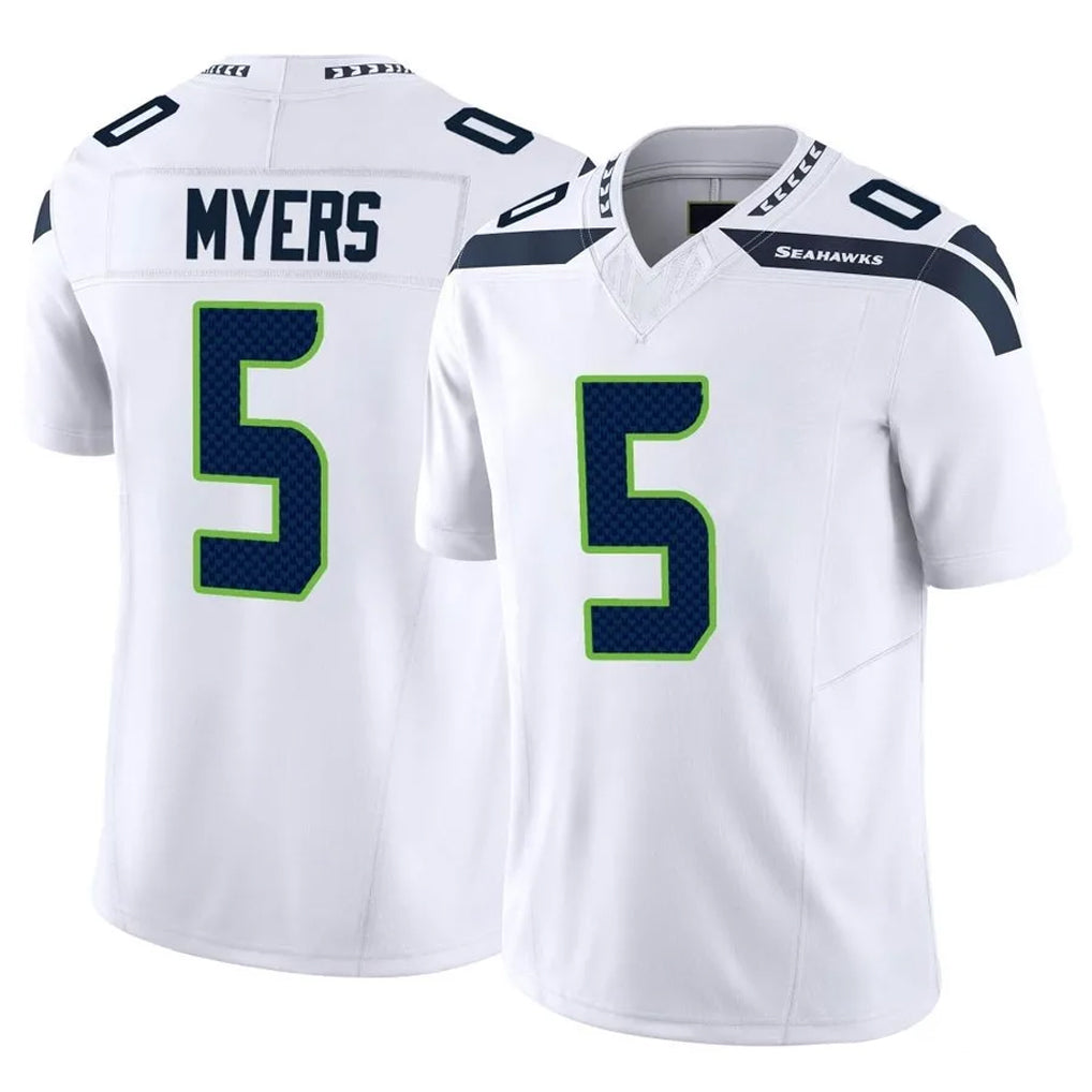 S.Seahawks #5 Jason Myers Player White Limited Vapor F.U.S.E. Home Game PETTCS Stitched Jerseys