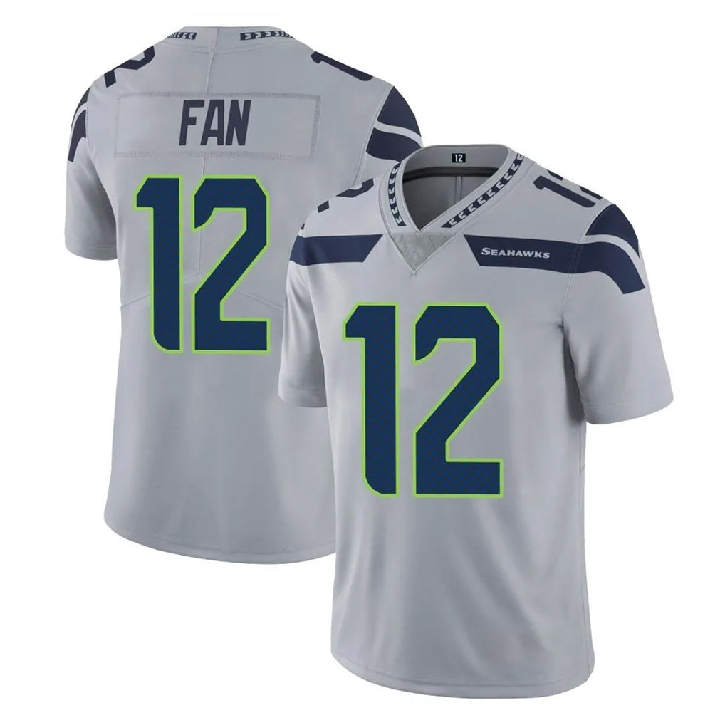S.Seahawks #12 12th Fan Player Gray Limited Vapor Untouchable Home Game PETTCS Stitched Jerseys