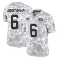 SF.49ers #6 Malik Mustapha Player Arctic Camo Limited Salute To Service Home Game PETTCS Stitched Jerseys