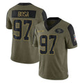 SF.49ers #97 Nick Bosa Player Olive Salute To Service Limited Game PETTCS Stitched Jerseys