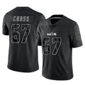 S.Seahawks #67 Charles Cross Player Black Limited Reflective Home Game Ddoa Stitched Jerseys