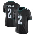 P.Eagles #2 Riq Woolen Player Black Limited Vapor Untouchable Home Game PETTCS Stitched Jerseys