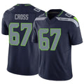 S.Seahawks #67 Charles Cross Player Navy Limited Vapor F.U.S.E. Home Game Ddoa Stitched Jerseys