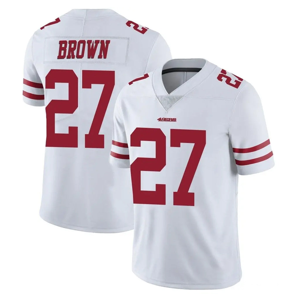 SF.49ers #27 Ji'Ayir Brown Player White Limited Vapor Untouchable Home Game PETTCS Stitched Jerseys