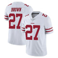 SF.49ers #27 Ji'Ayir Brown Player White Limited Vapor Untouchable Home Game PETTCS Stitched Jerseys
