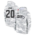S.Seahawks #20 Julian Love Player Arctic Camo Limited Salute to Service Pullover Hoodies Game PETTCS Stitched Jerseys