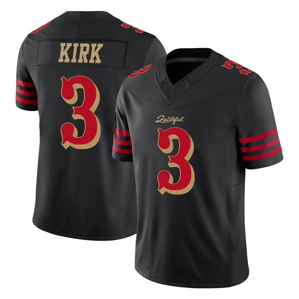SF.49ers #3 Christian Kirk Player Black Limited Rivalries Collection Home Game PETTCS Stitched Jerseys