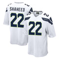S.Seahawks #22 Rashid Shaheed Player White Home Game PETTCS Stitched Jerseys