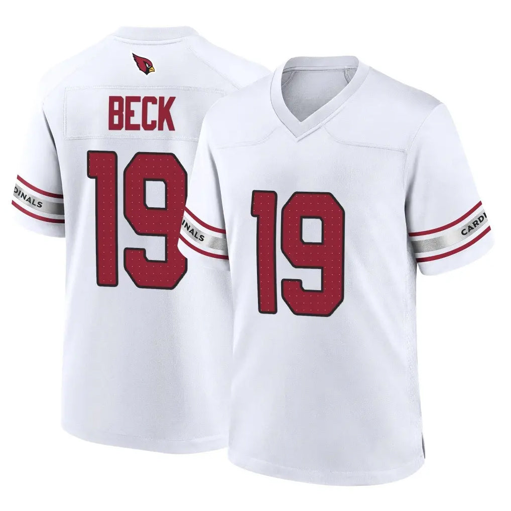 A.Cardinals #19 Carson Beck Player White Home Game PETTCS Stitched Jerseys