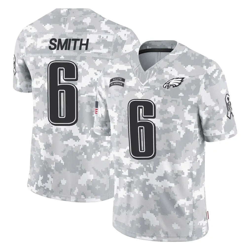 P.Eagles #6 DeVonta Smith Player Arctic Camo Salute to Service Limited Game PETTCS Stitched Jerseys