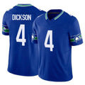 S.Seahawks #4 Michael Dickson Player Royal Limited Throwback Vapor F.U.S.E. Home Game PETTCS Stitched Jerseys