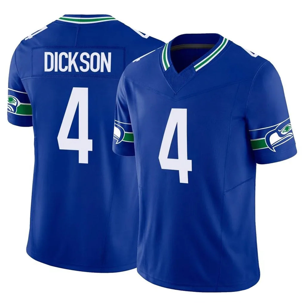 S.Seahawks #4 Michael Dickson Player Royal Limited Throwback Vapor F.U.S.E. Home Game PETTCS Stitched Jerseys