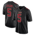 SF.49ers #5 Mike Evans Player Black Fashion Home Game PETTCS Stitched Jerseys