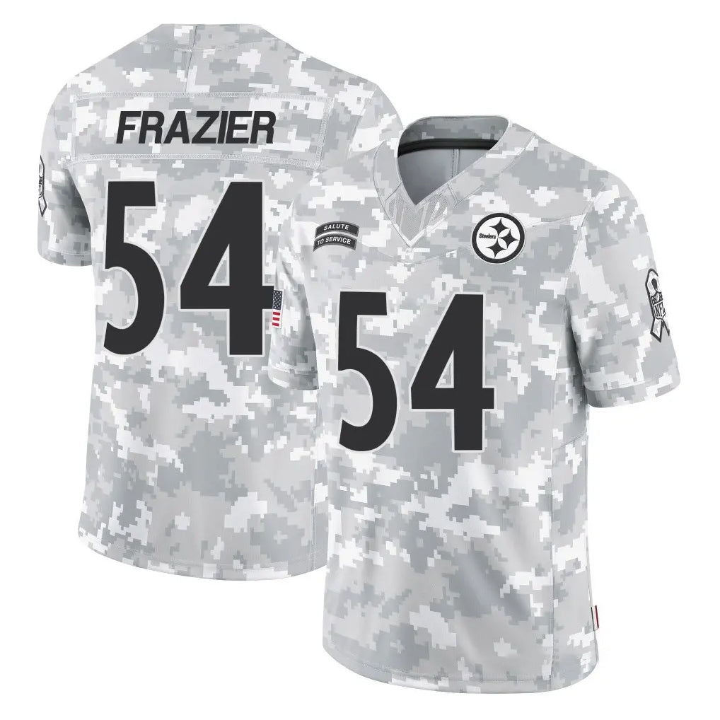 P.Steelers #54 Zach Frazier Player Arctic Camo Limited Salute To Service Home Game PETTCS Stitched Jerseys