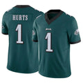 P.Eagles #1 Jalen Hurts Player Team Color Green Limited Vapor F.U.S.E. Home Game PETTCS Stitched Jerseys