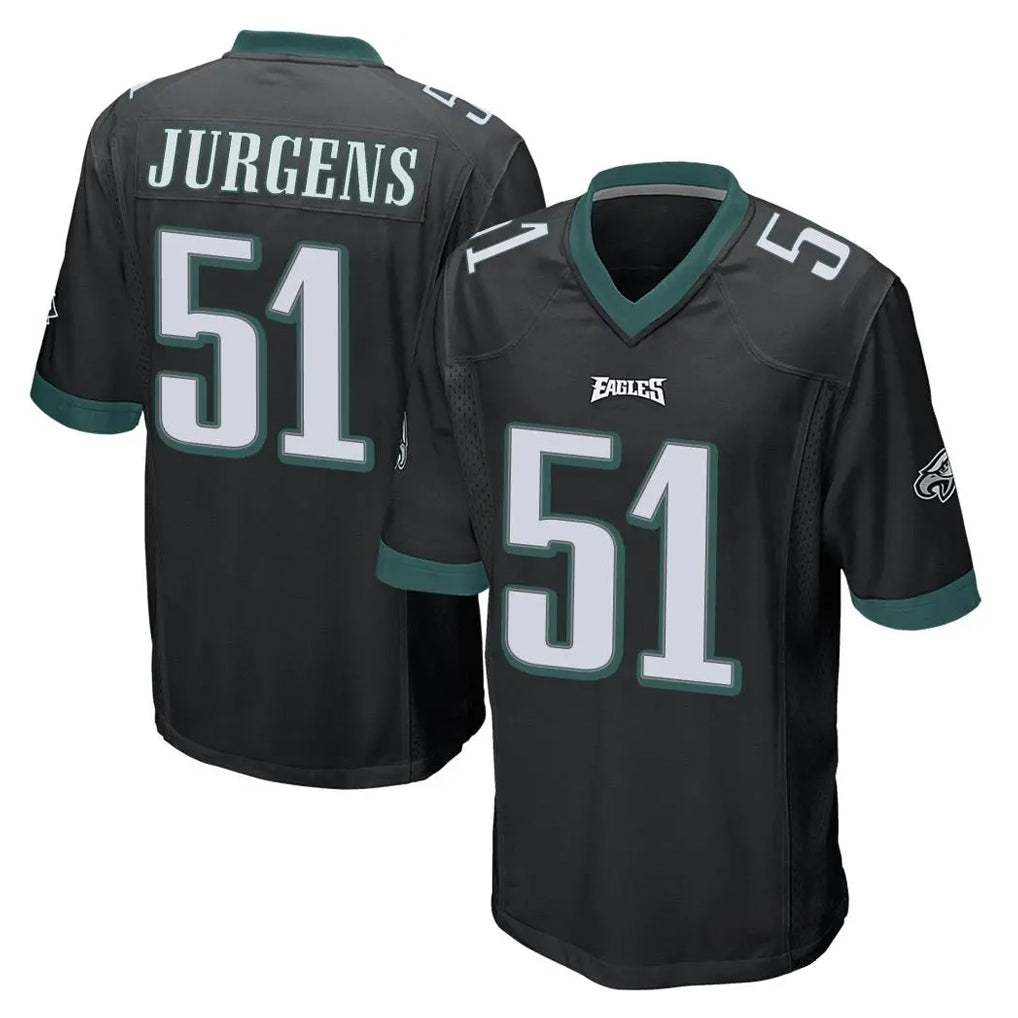 P.Eagles #51 Cam Jurgens Player Black Home Game PETTCS Stitched Jerseysys