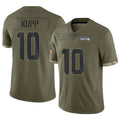 S.Seahawks #10 Cooper Kupp Player Olive Limited Salute To Service Home Game PETTCS Stitched Jerseys