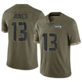 S.Seahawks #13 Ernest Jones IV Player Olive Limited Salute To Service Home Game PETTCS Stitched Jerseys