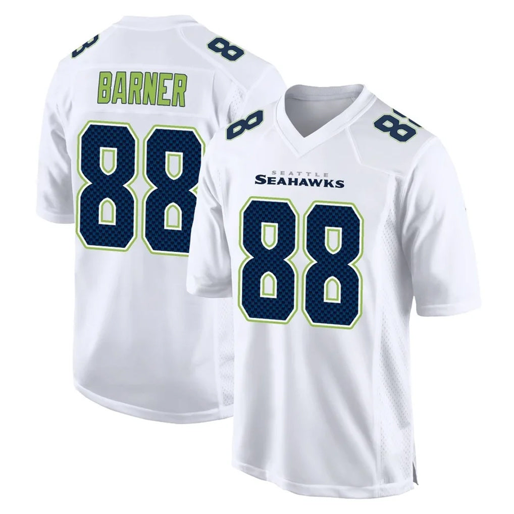 S.Seahawks #88 AJ Barner Player White Tundra Fashion Home Game PETTCS Stitched Jerseys