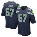 S.Seahawks #67 Charles Cross Player Navy Home Game Ddoa Stitched Jerseys