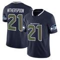 S.Seahawks #21 Devon Witherspoon Player Navy Rivalries Vapor Limited Home Game PETTCS Stitched Jerseys